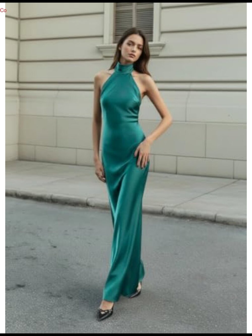 Satin Halter Formal Maxi Dress High Neck Backless Wedding Guest - Picture 3 of 6